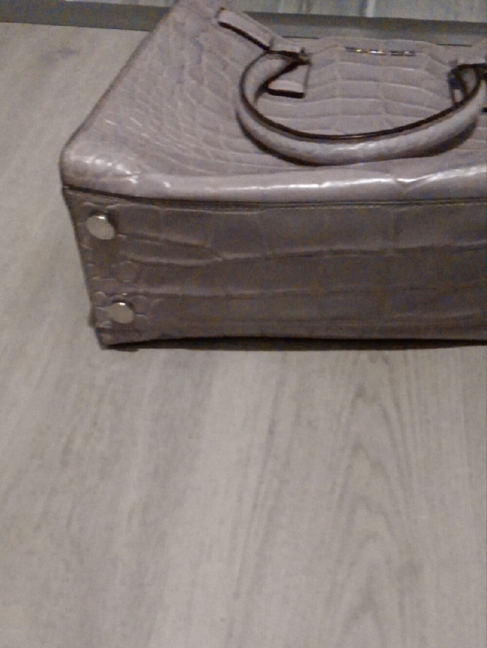 Michael Kors Grey Croc-Embossed Tote Bag - NWOT - Picture 4 of 5